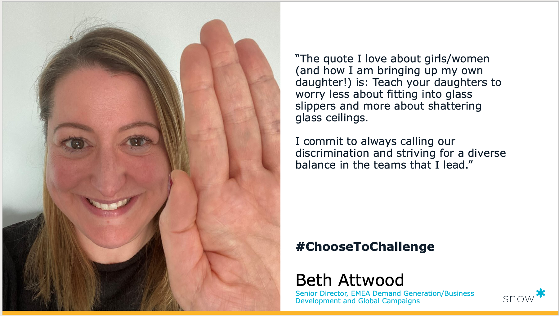 Beth Attwood - Snow #ChooseToChallenge 